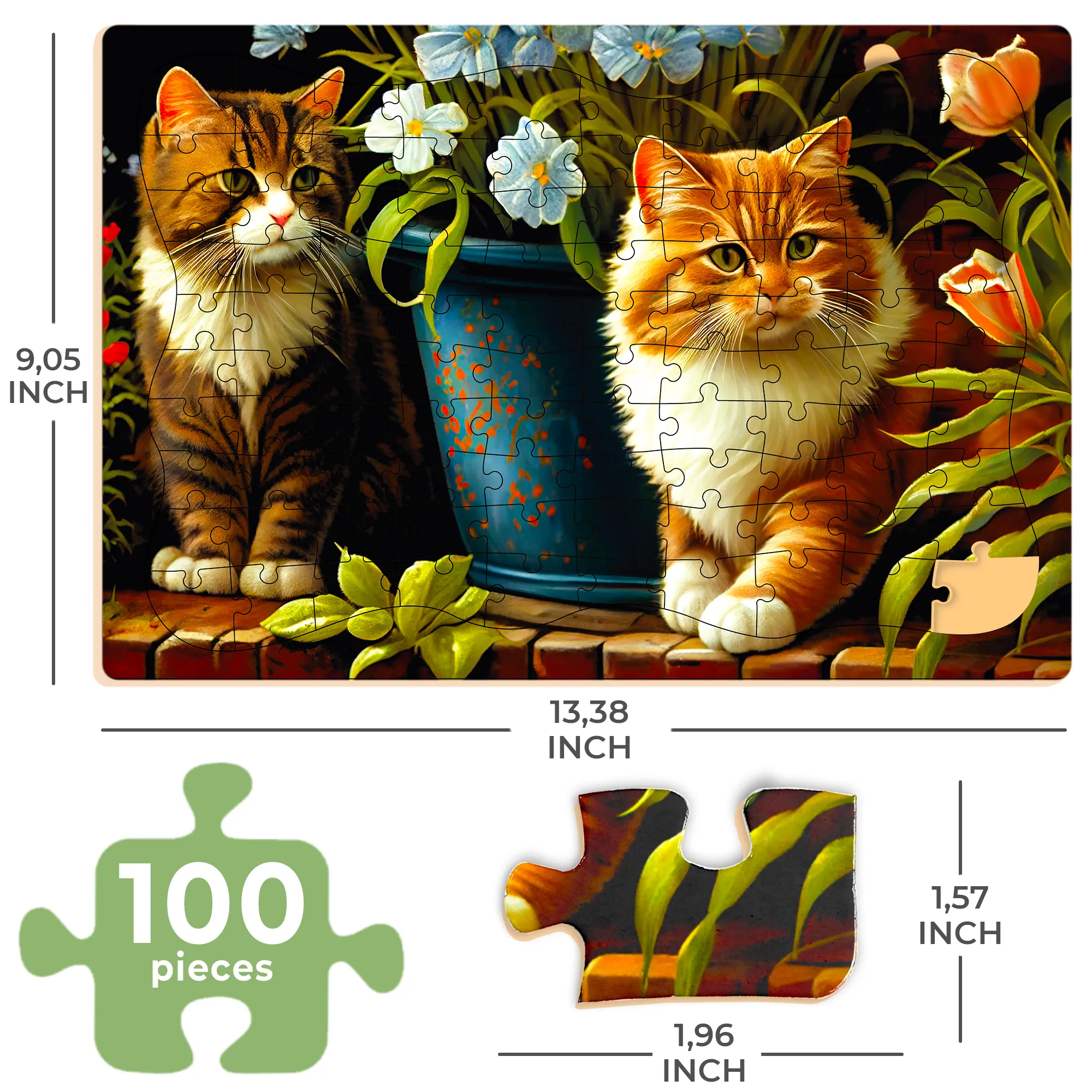 100 Pcs Dementia Puzzles for Elderly | Animals