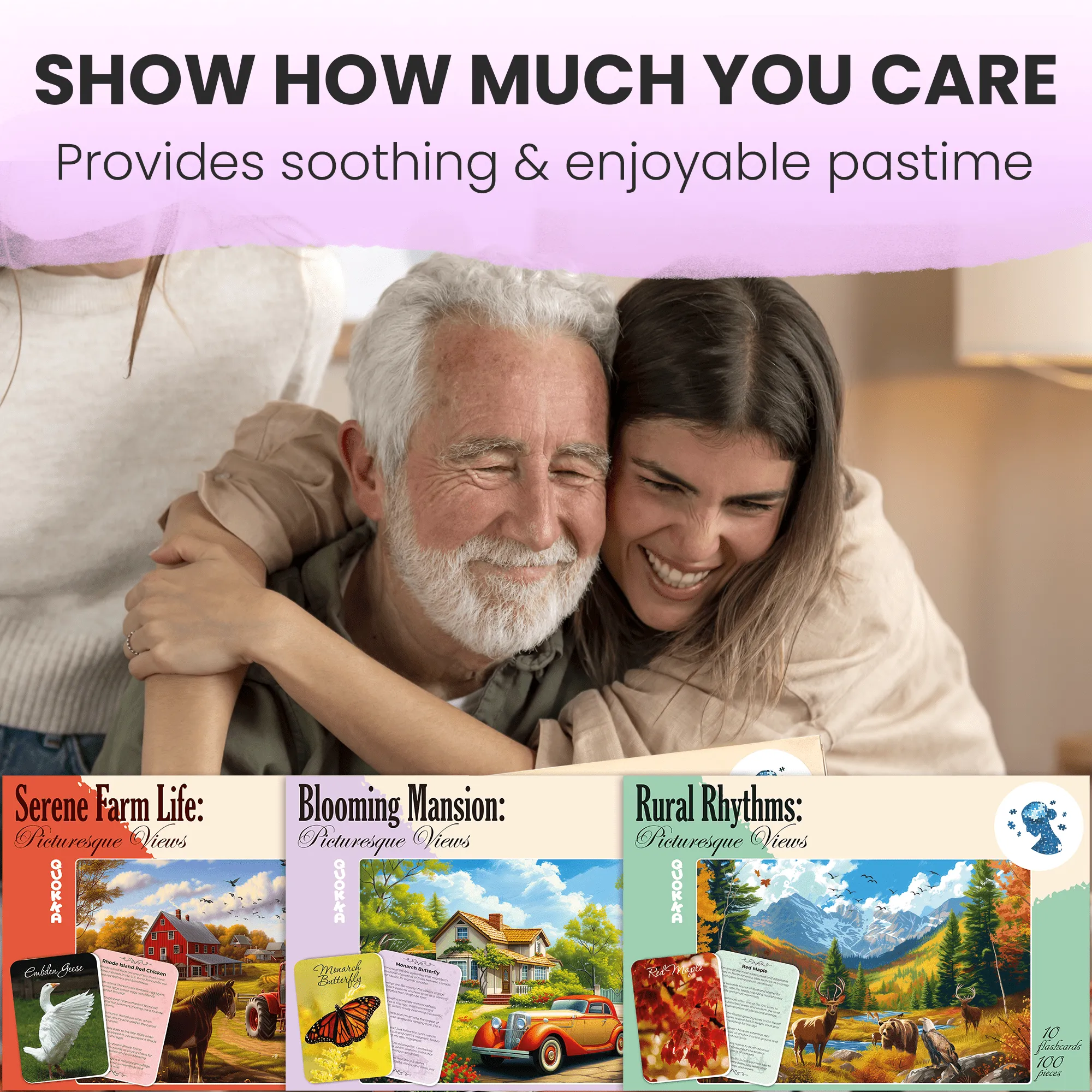 100 Pcs Dementia Puzzles for Elderly | Picturesque Views