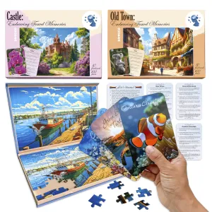 100 Pcs Dementia Puzzles for Elderly | Travel Memories