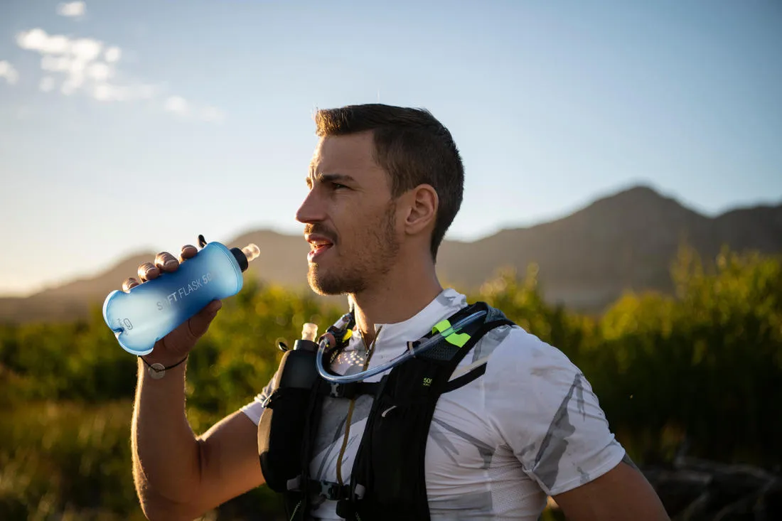 500 ML FLEXIBLE TRAIL RUNNING WATER BOTTLE - BLUE