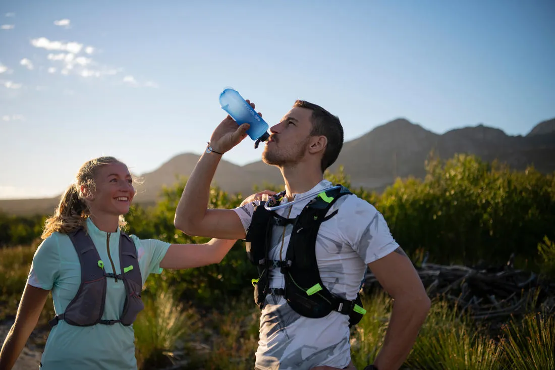 500 ML FLEXIBLE TRAIL RUNNING WATER BOTTLE - BLUE