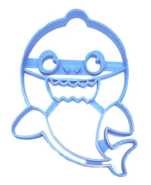 6x Daddy Shark Fondant Cutter Cupcake Topper Size 1.75" USA FD2449