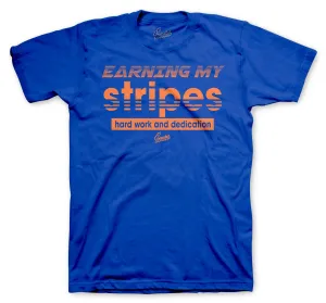 700 Bright Blue Earning Stripes Shirt