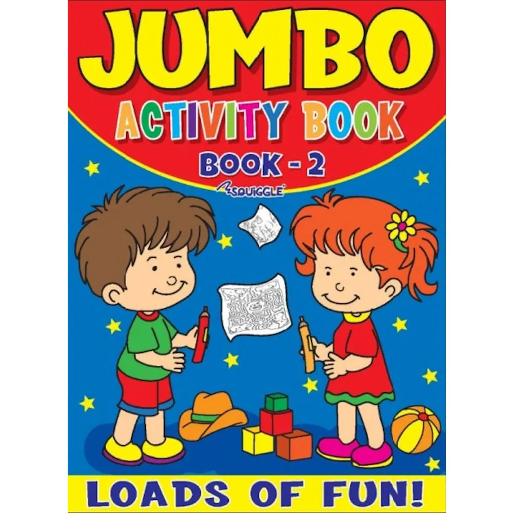 A4 Jumbo Activity Book - Assorted Activities Kids Children Engaging Puzzles High Quality Paper