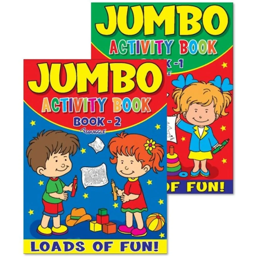 A4 Jumbo Activity Book - Assorted Activities Kids Children Engaging Puzzles High Quality Paper