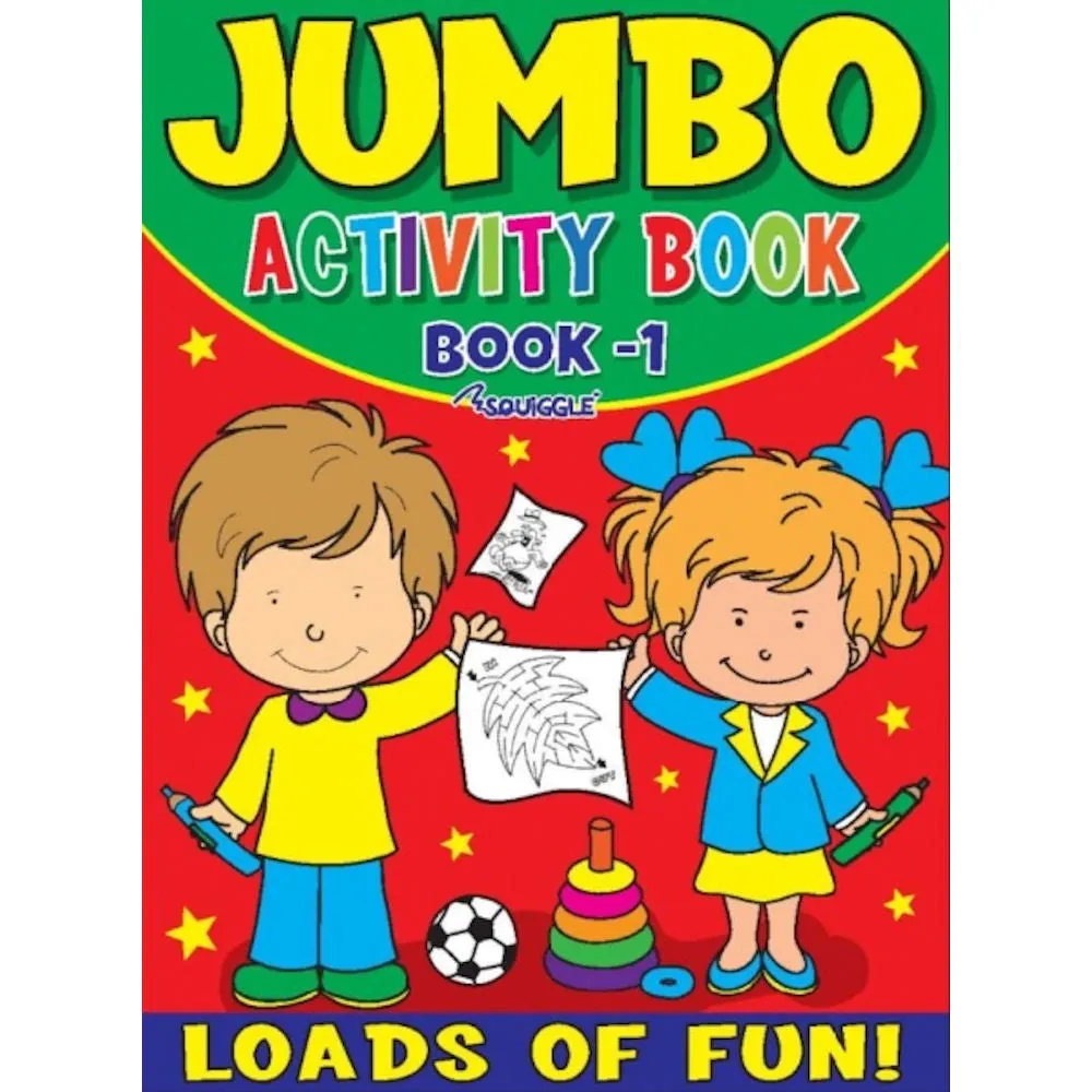 A4 Jumbo Activity Book - Assorted Activities Kids Children Engaging Puzzles High Quality Paper