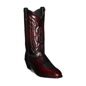 Abilene Men's Square Dress Toe Black Cherry Cowhide Leather Boots 6469