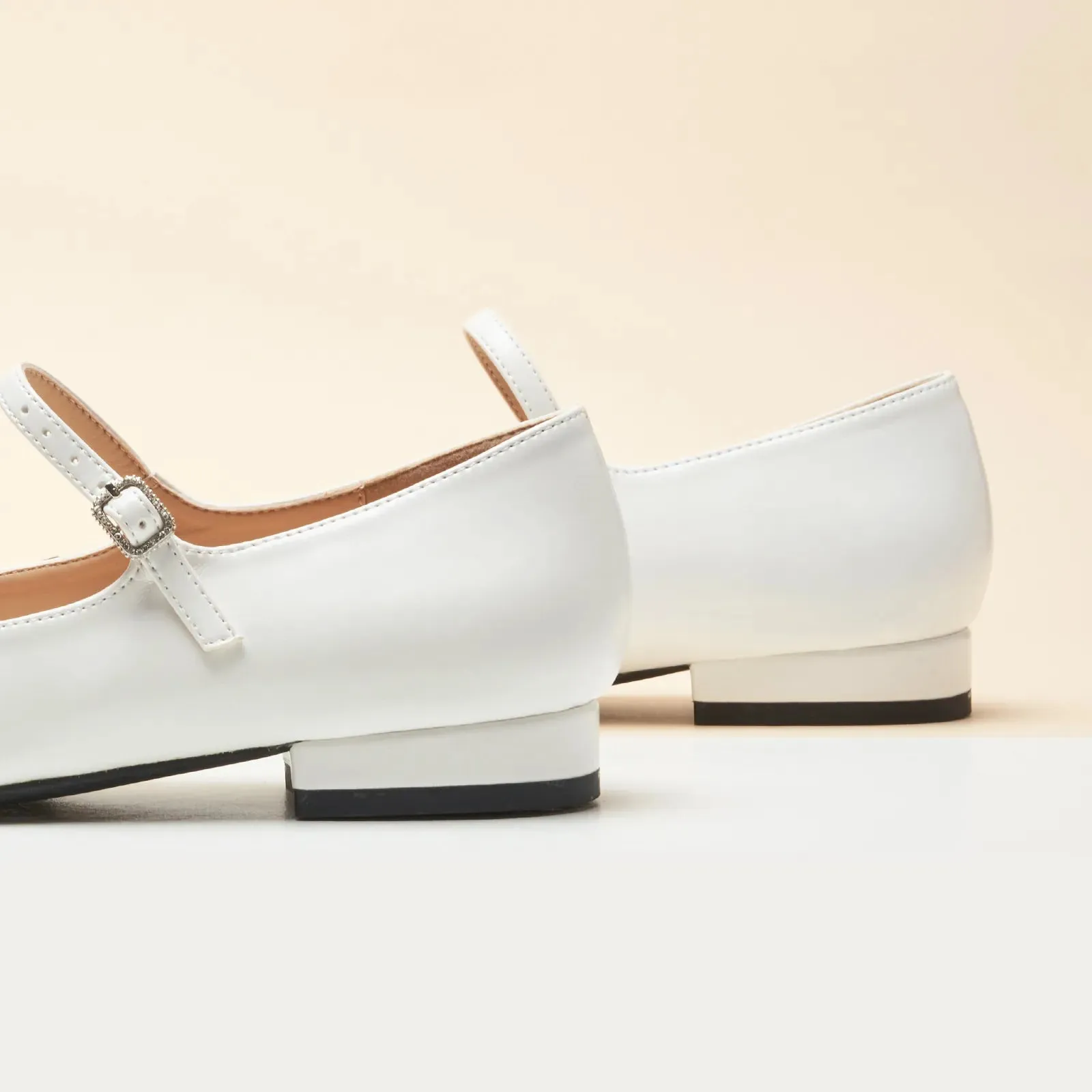 Almond-Toe Two-Tone Mary Jane (Lena)