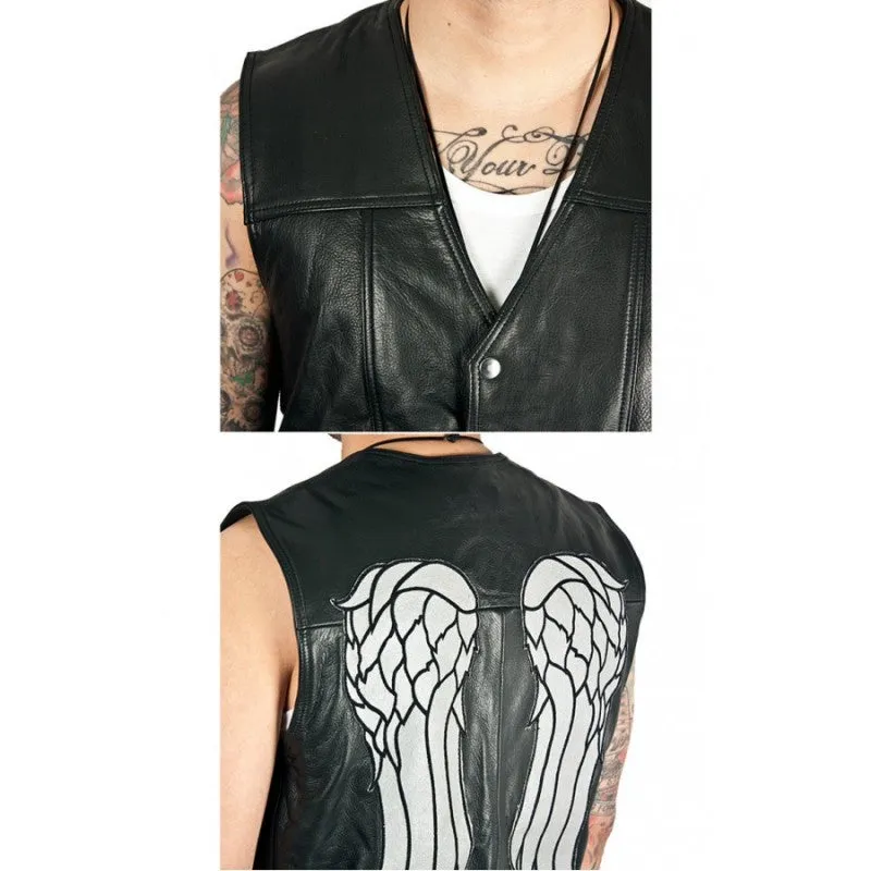 Angel The Walking Dead Daryl Dixon Wings Leather Vest