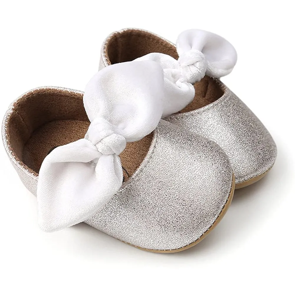 Antheron Baby Girls Mary Jane Flats with Bowknot