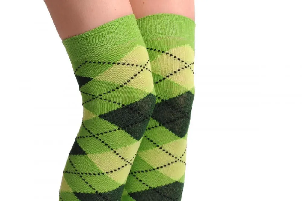 Argyle Green Light Green Dark Green