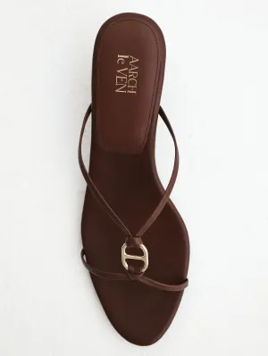 Arianna Heritage Strappy Leather Sandals | Sienna Brown