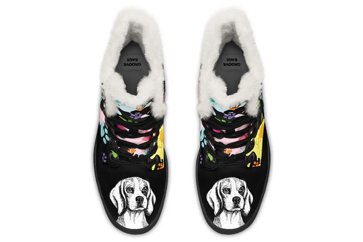 Artsy Beagle Winter Boots