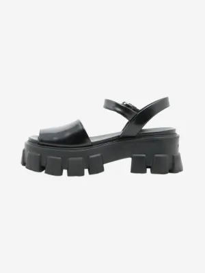 Black Monolith rubber platform sandals - size EU 36.5