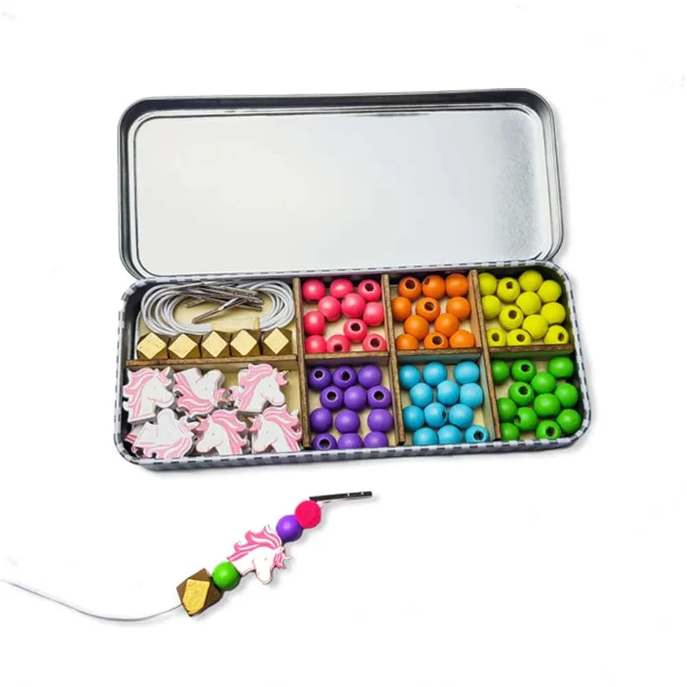 Bracelet Beading Activity Tin by Cotton Twist - Unicorn