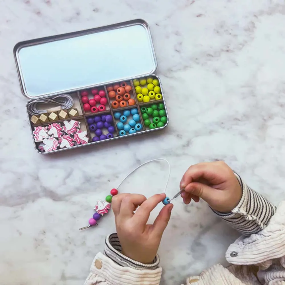 Bracelet Beading Activity Tin by Cotton Twist - Unicorn