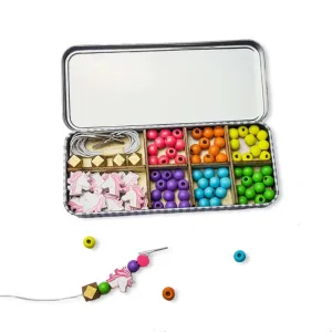 Bracelet Beading Activity Tin by Cotton Twist - Unicorn