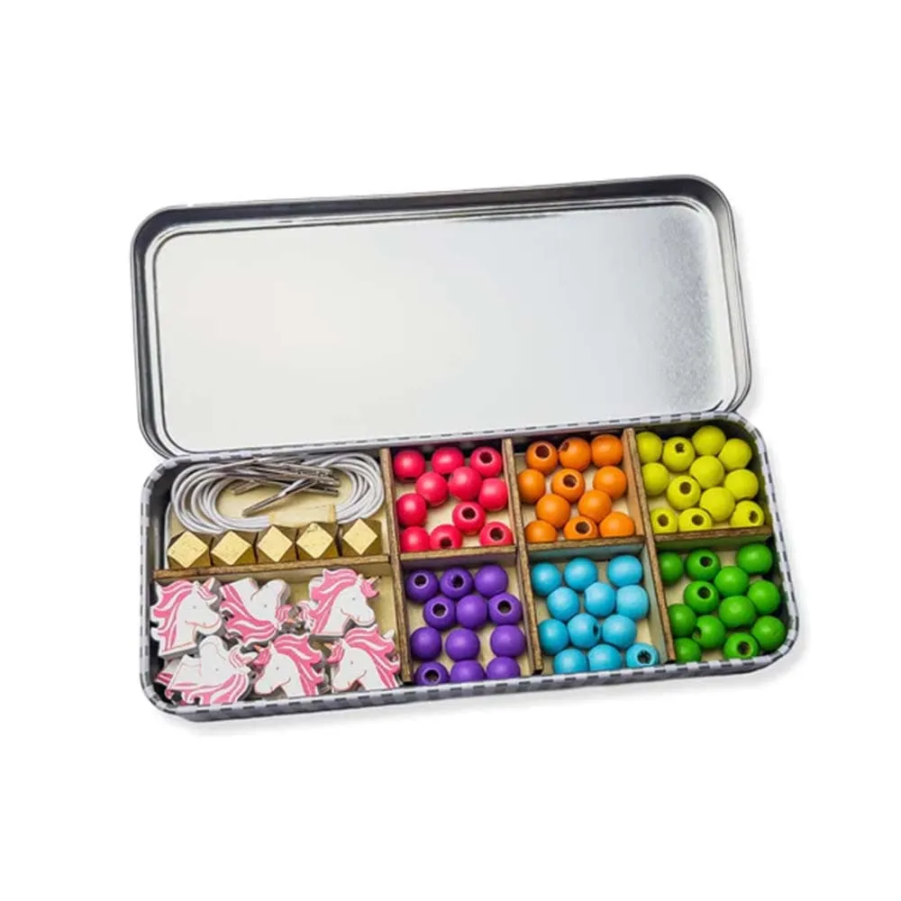 Bracelet Beading Activity Tin by Cotton Twist - Unicorn