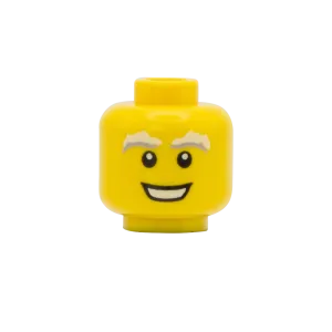 Bushy Eyebrows, Elderly - LEGO Minifigure Head