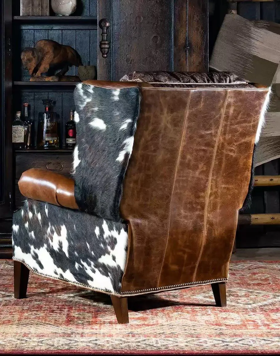 Bustle Back Cowhide & Leather Recliner