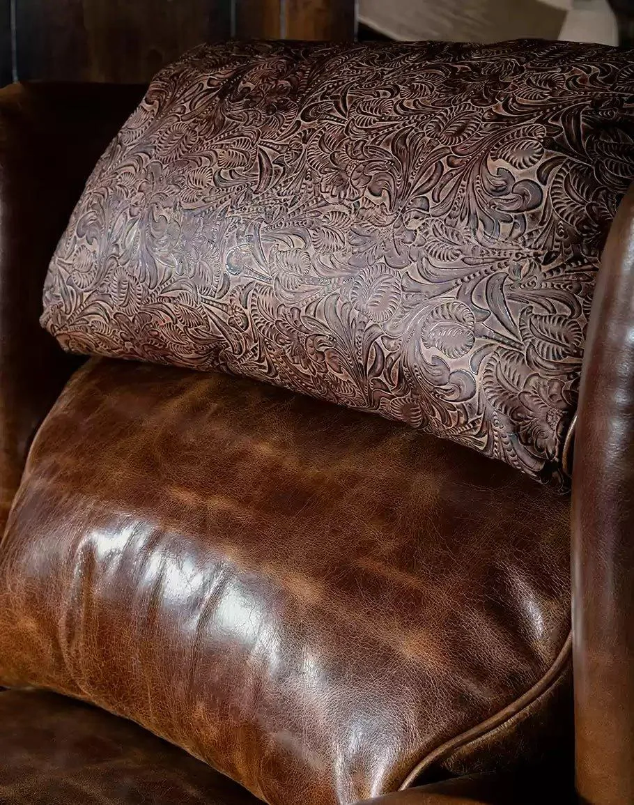 Bustle Back Cowhide & Leather Recliner