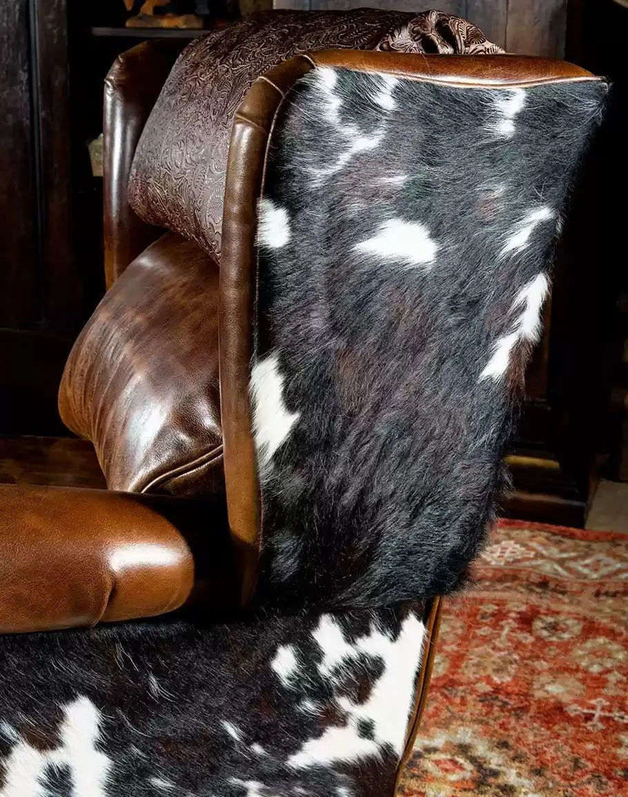 Bustle Back Cowhide & Leather Recliner