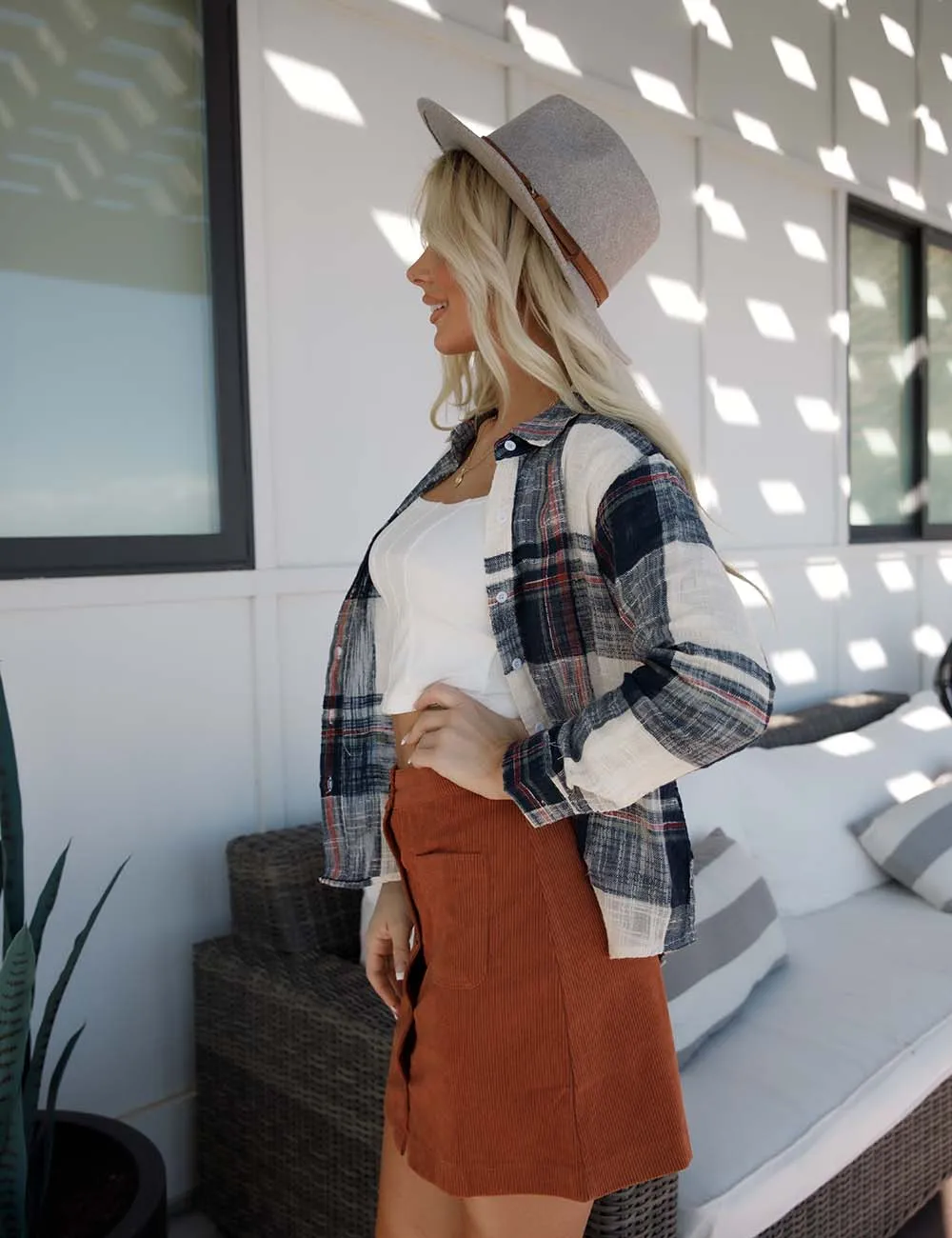 Casual Confidence Plaid Top