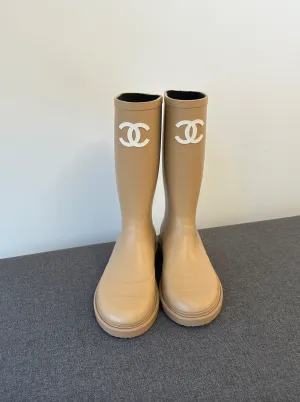 Chanel High Boots (Beige)