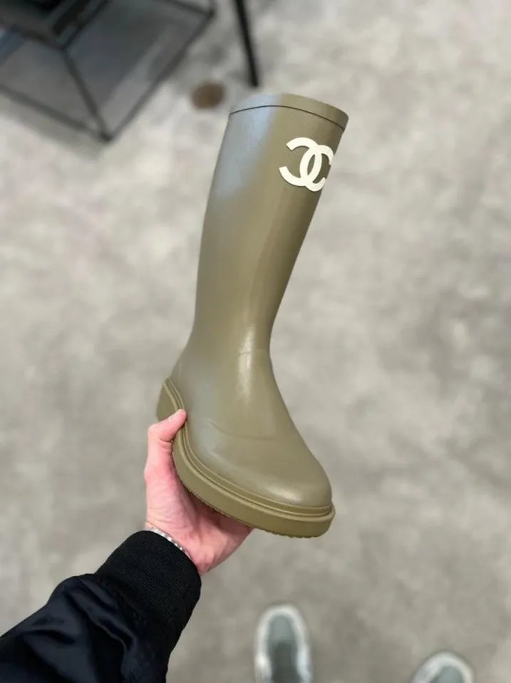 Chanel High Boots (Dark Beige)