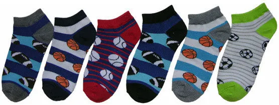 children's striped no show socks- sports- size 2-4 Case of 360