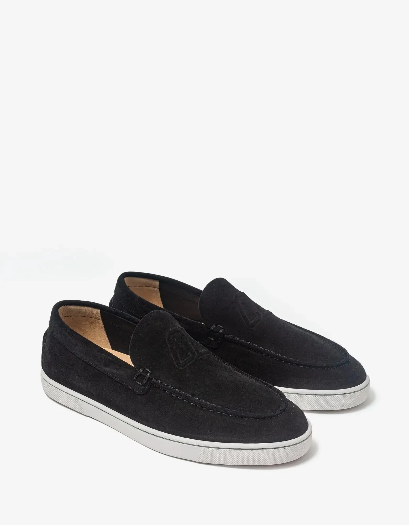 Christian Louboutin Varsiboat Black Suede Boat Shoes