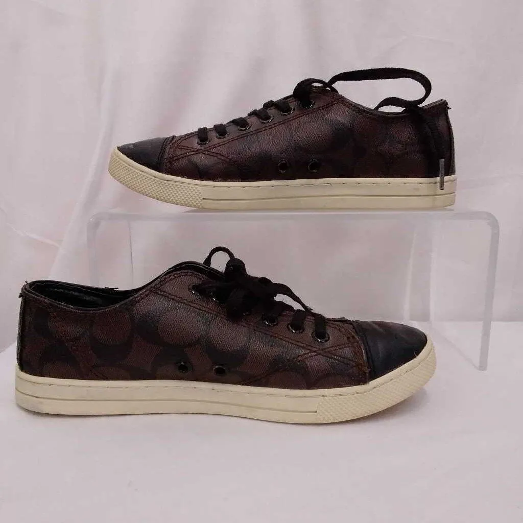 COACH BROWN MAHOGONY SNEAKERS SZ 6M