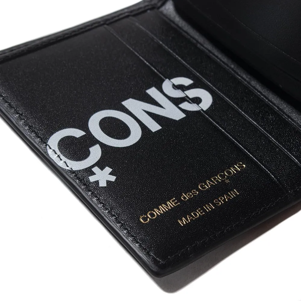 COMME des GARÇONS Bifold Wallet Huge Logo / Black