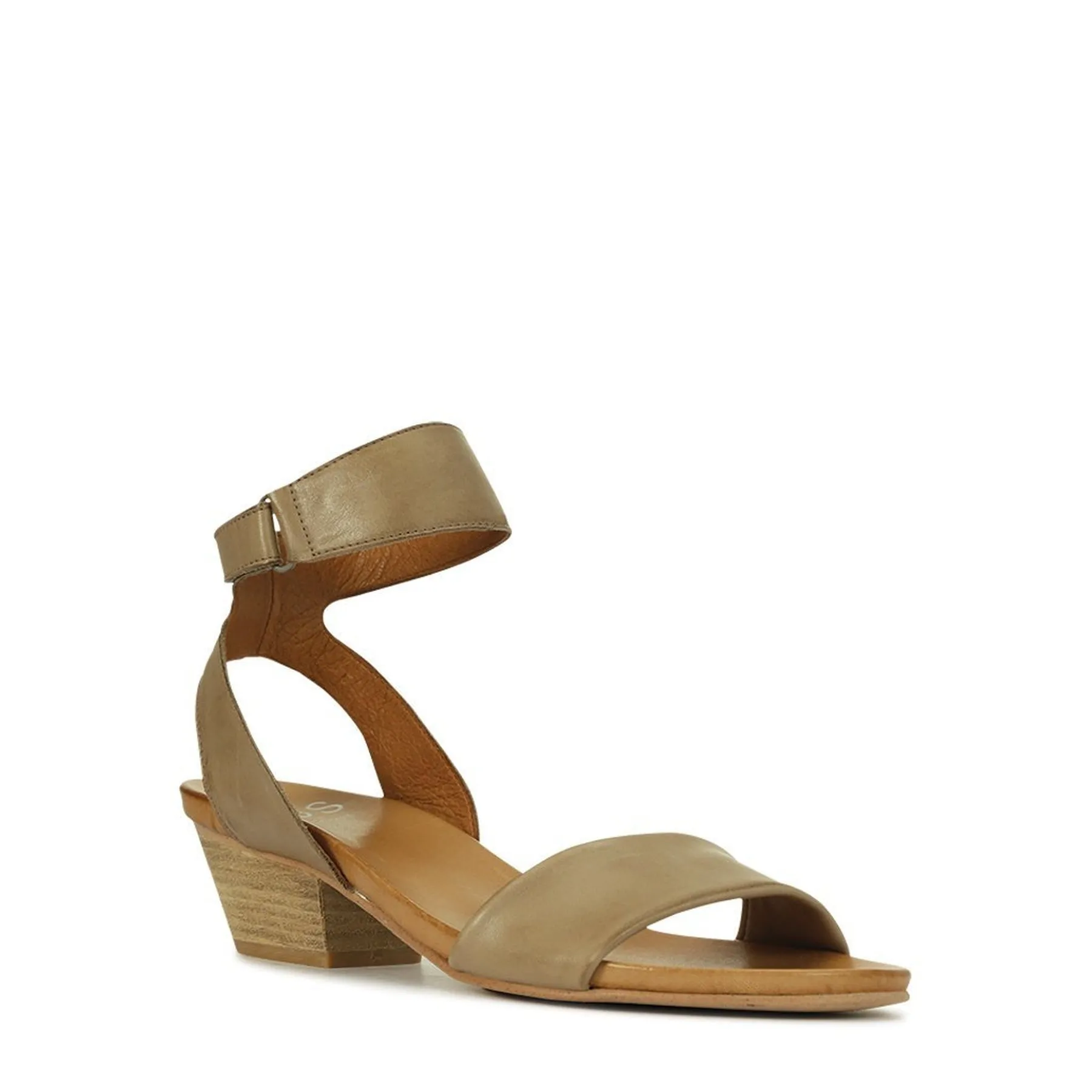 CUBO WOODEN STACK HEEL SANDALS LEATHER