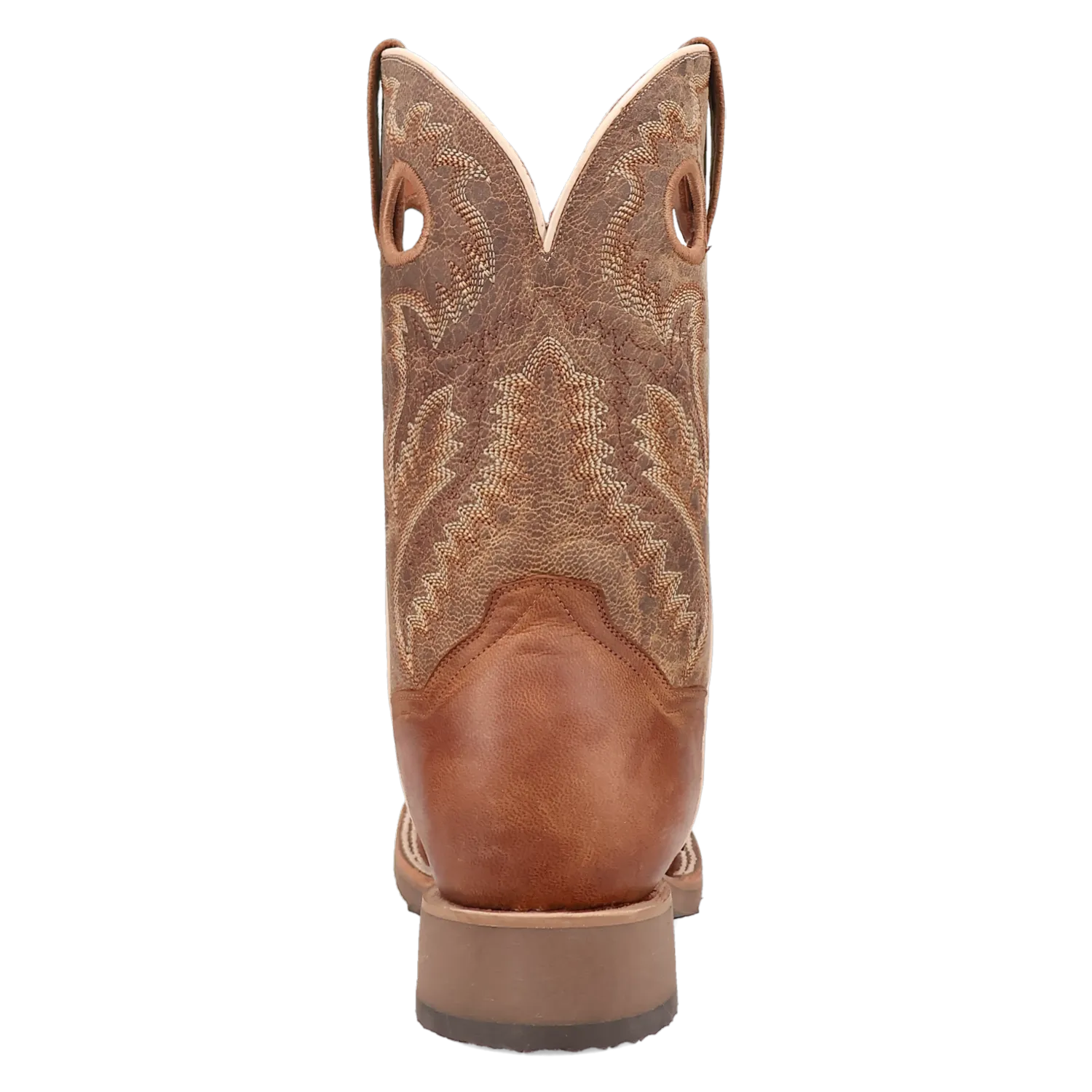 Dan Post Men's 11" Full Quill Ostrich Tan & Bay Apache Square Toe Western Boot