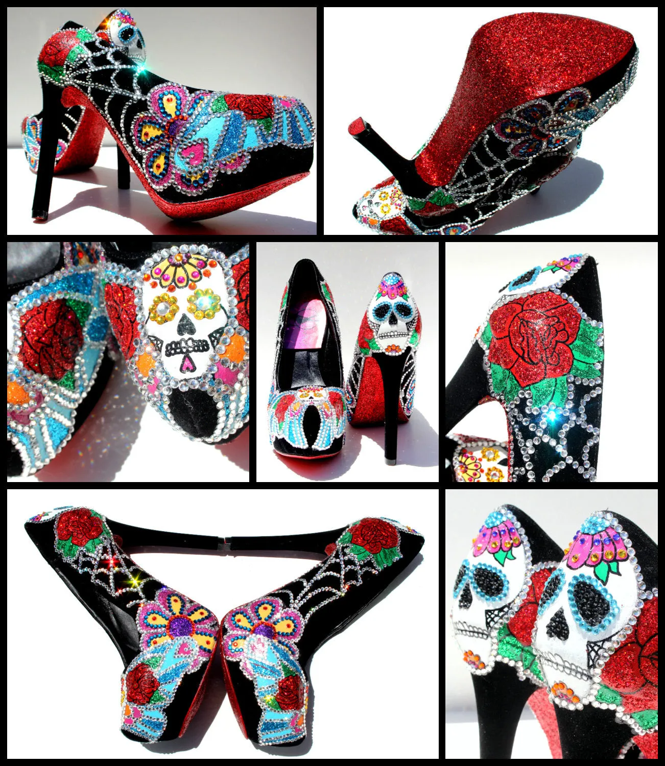 Day of the Dead Sugar Skull Heels