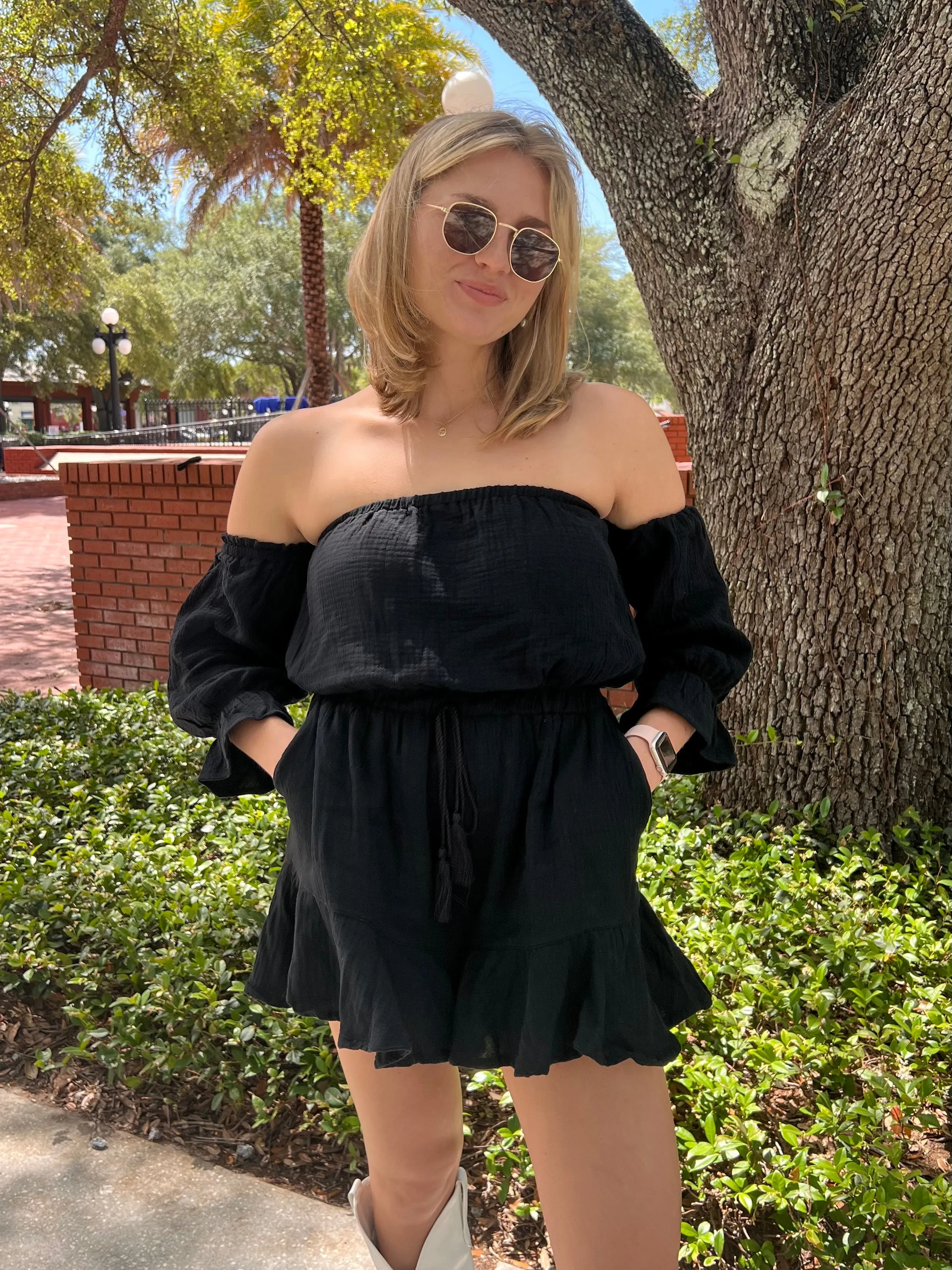 DELIA ROMPER IN BLACK