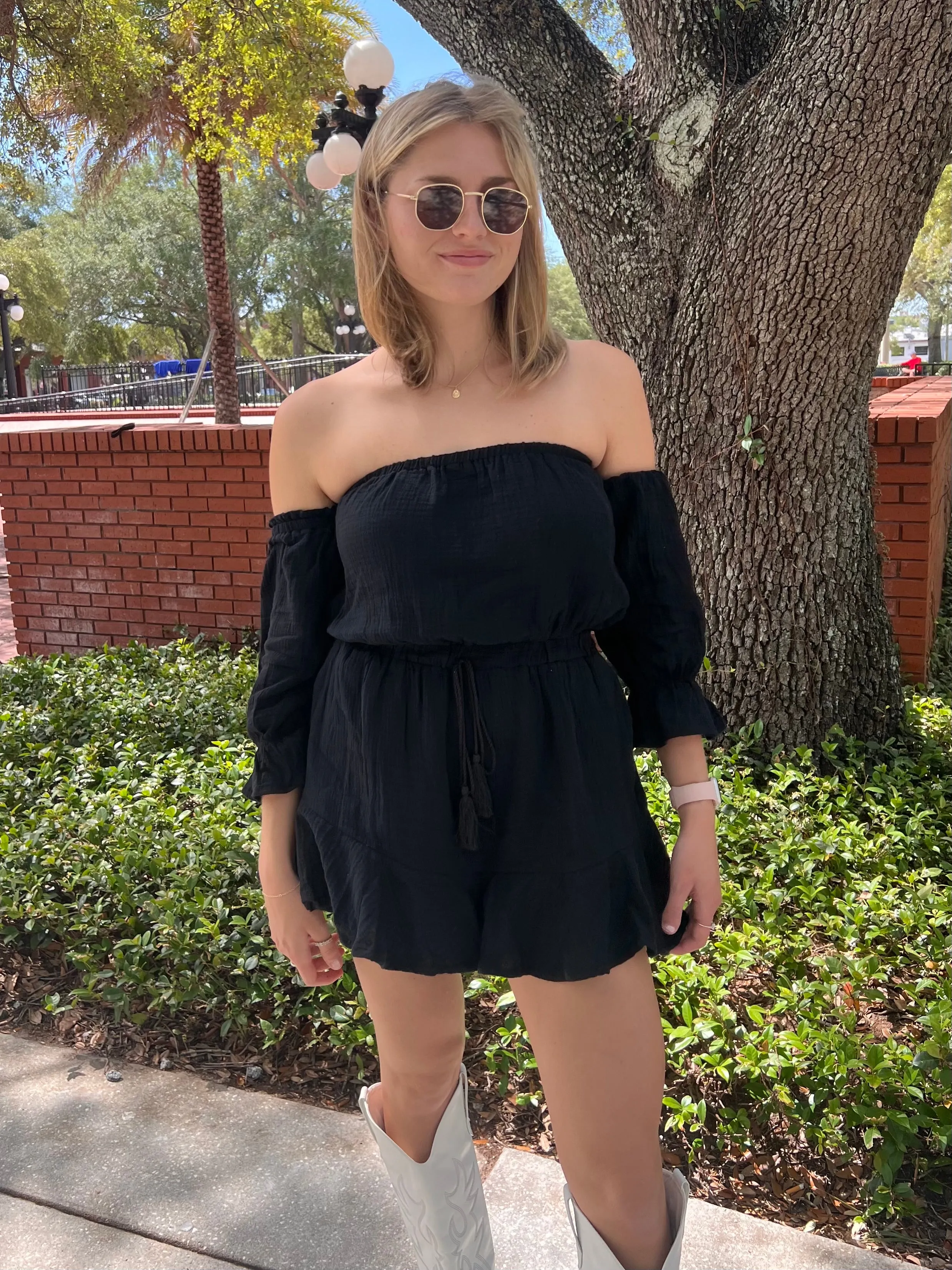 DELIA ROMPER IN BLACK