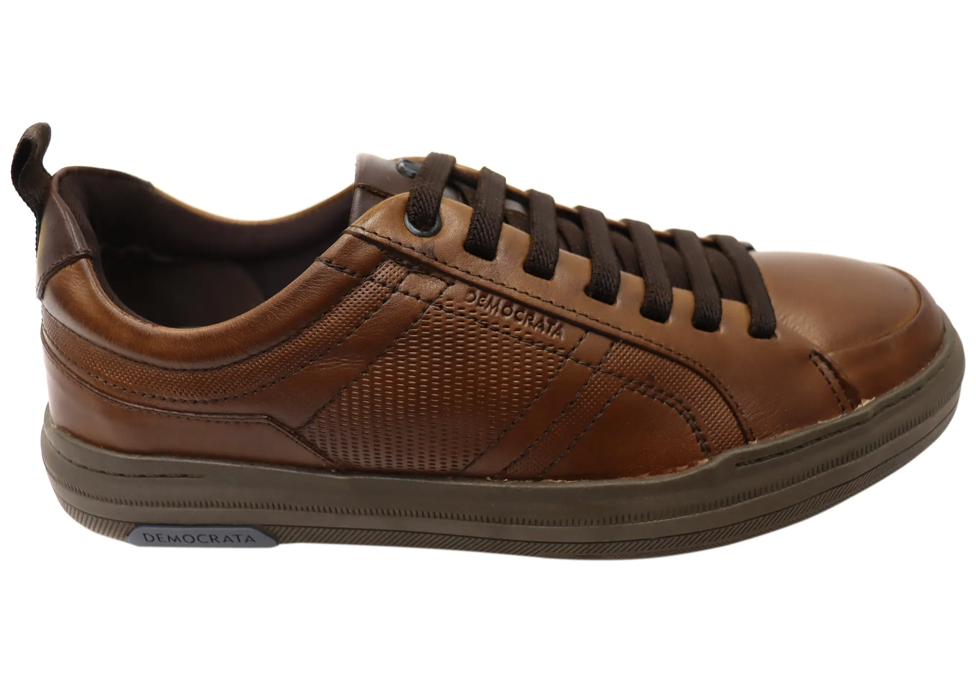 Democrata Winton Mens Comfortable Leather Casual Shoes Made In Brazil