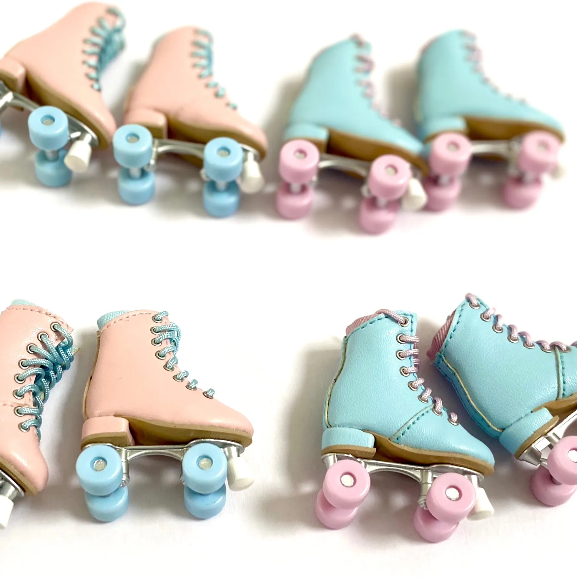 Doll roller skate boots Blythe 1/6 scale Pink