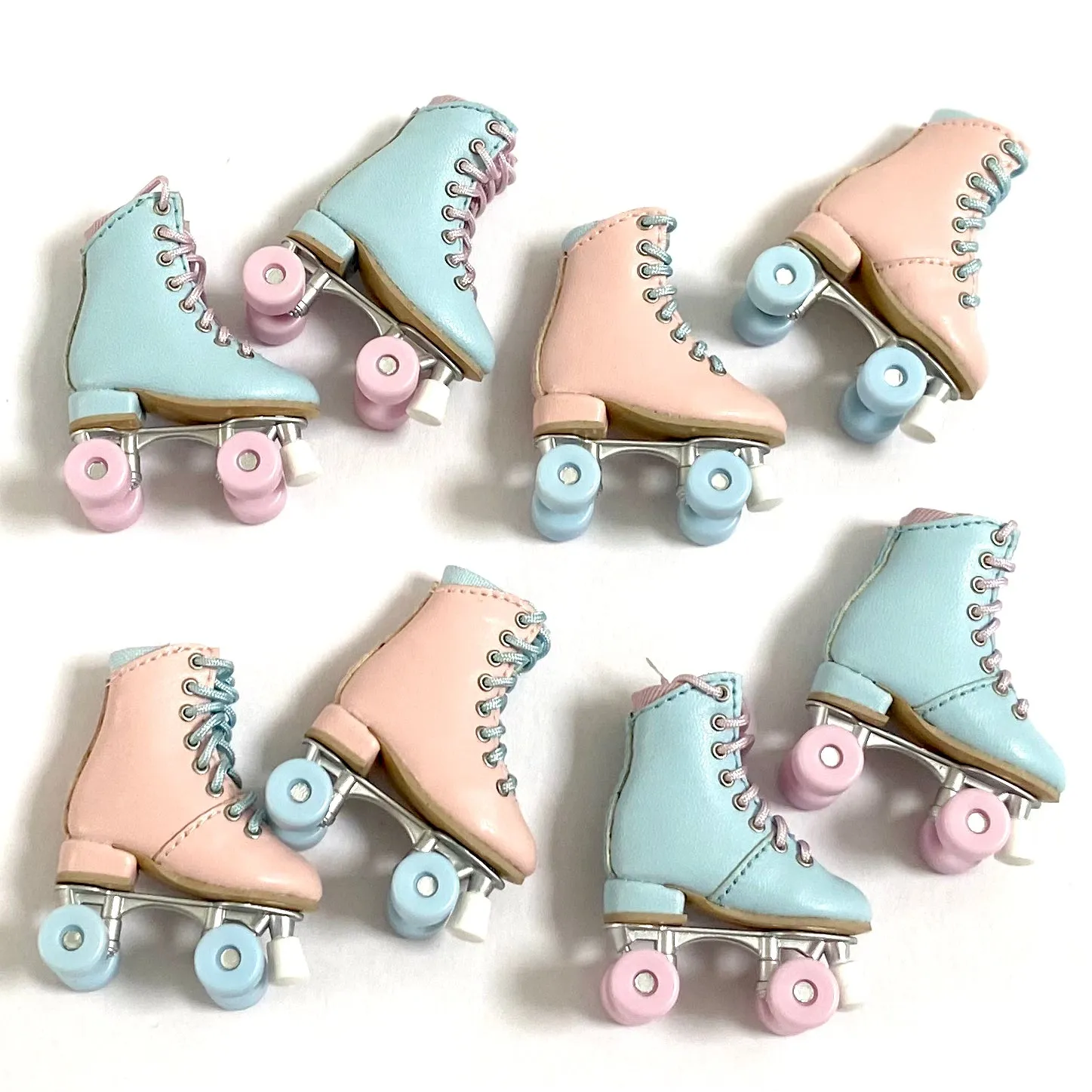 Doll roller skate boots Blythe 1/6 scale Pink