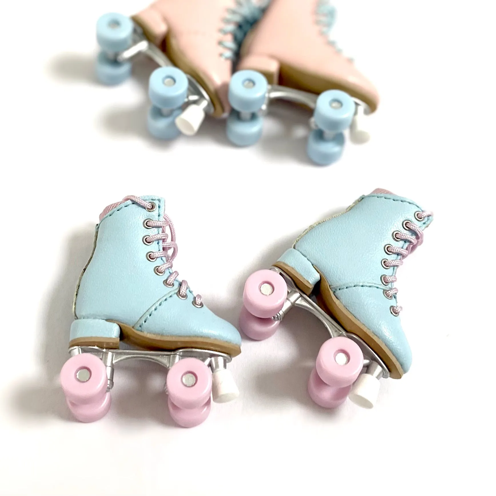 Doll roller skate boots Blythe 1/6 scale Pink