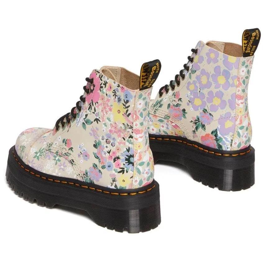 Dr Martens Sinclair Floral Mash Up Leather Platform Boots