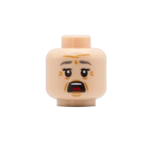 Elderly Scared / Smile - LEGO Minifigure Head