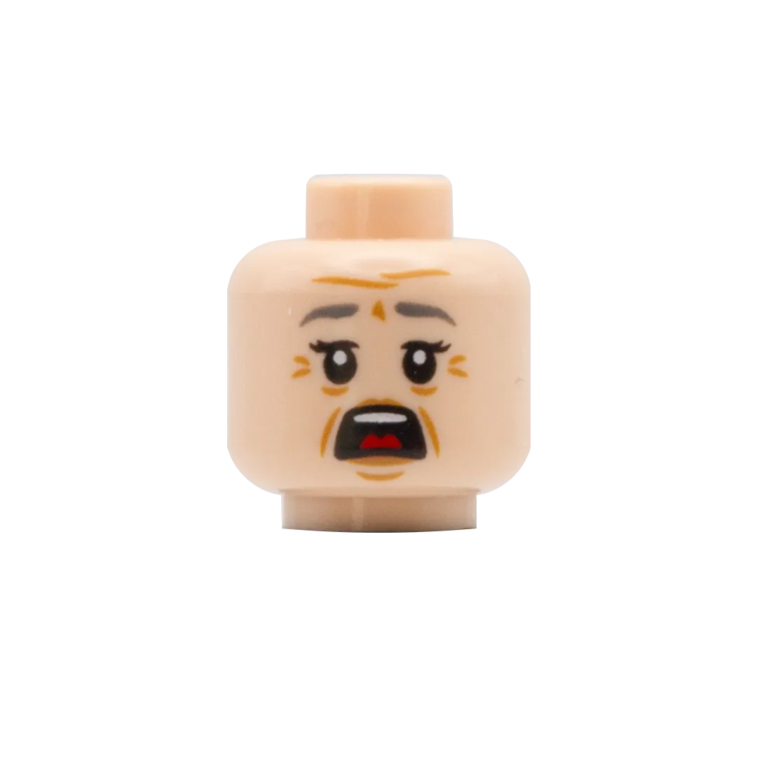 Elderly Scared / Smile - LEGO Minifigure Head