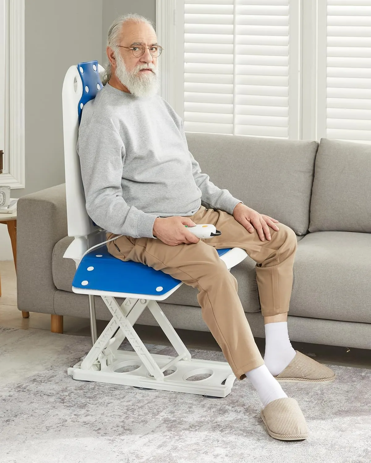 Electric Chair Lift for Elderly and Disabled, Can be Raised to 20”, Support Up to 300 LBS, Item Weight 30 LBS