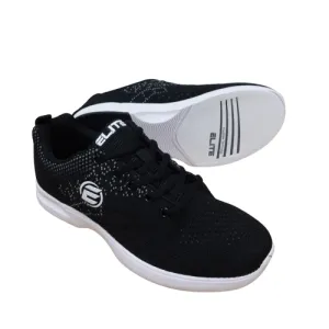 ELITE Women's Comfort Lace Up Black Bowling Shoes