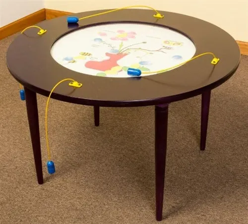 Flowers and Bees Magnetic Round Kids Activity Play Table