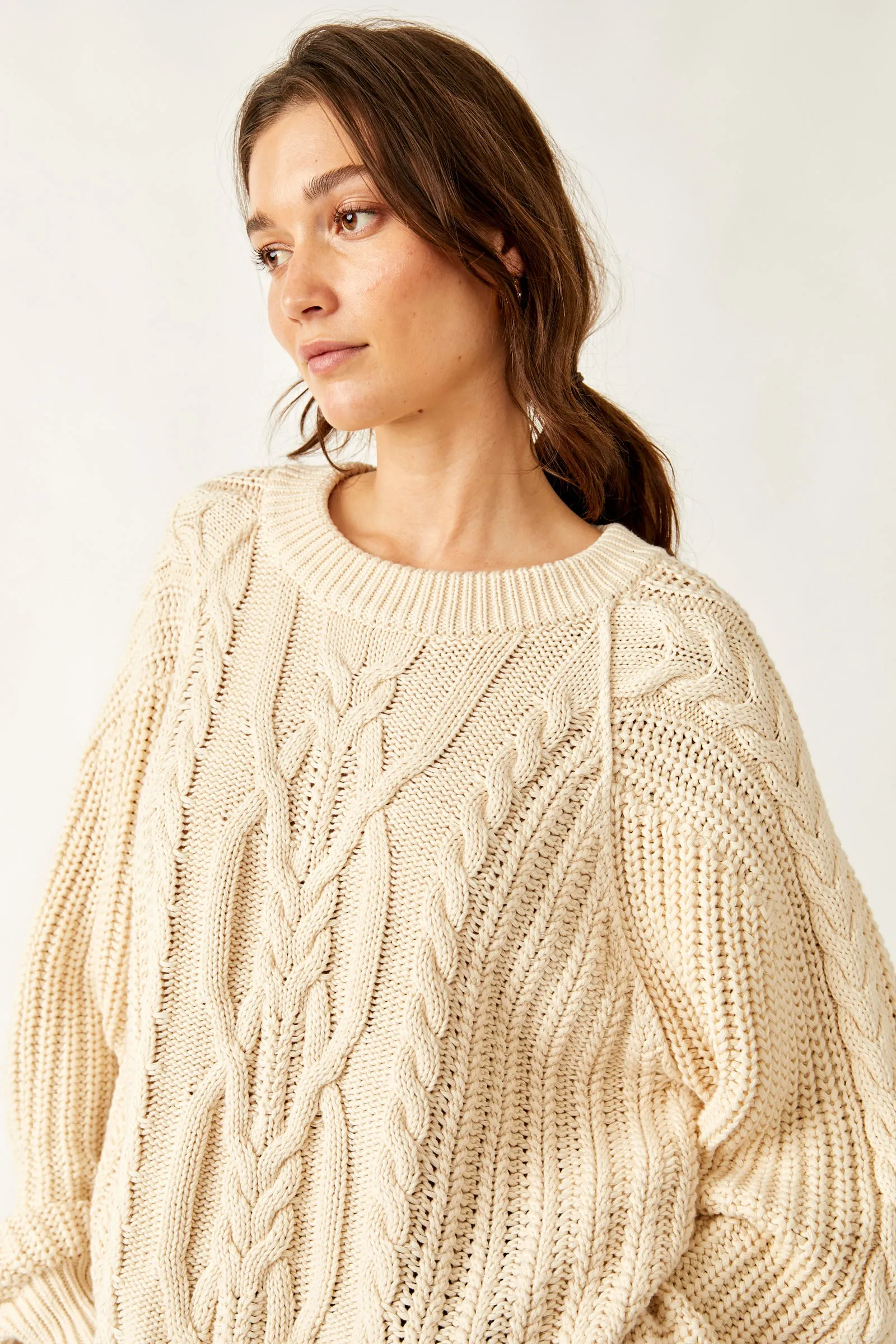 Frankie Cable Sweater Ivory