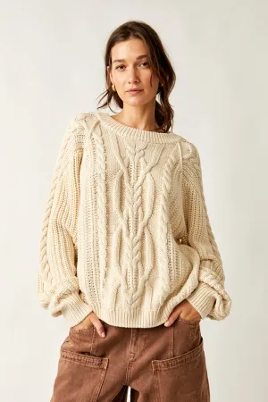 Frankie Cable Sweater Ivory